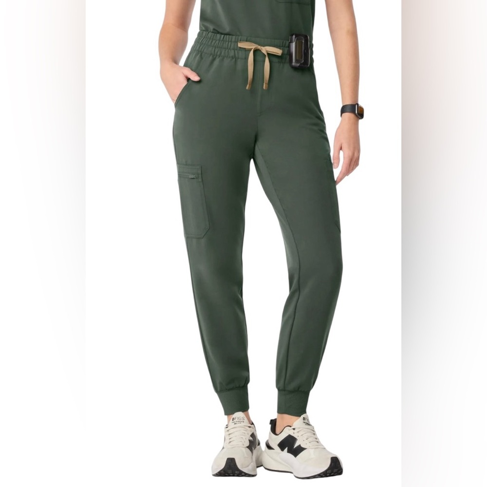 Figs Zamora Scrub Pants Women's XS Moss Green Uman Relaxed Fit Joggers Medical✅